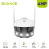 SANNCE 4MP Panoramic Outdoor WiFi Dual-Lens Security Camera 180° Ultra Wide Angle, Human Vehicle Smart Detection, Two-Way Audio