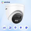 ANNKE 8MP IR Network Turret IP Camera with human Vehicle Detection 4MM Built-in microphone 4K Security Surveillance cameras