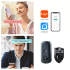 Tuya Door Lock with Lock and Key, APP Remote Unlock, Smart Door Lock with App Control and Key, Smart Door Lock for Bedroom, Front Door, House