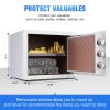1.2 Cub Safe Box, 3 opening methods Safe for Money Valuables, White