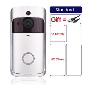 EKEN V5 Smart WiFi Video Doorbell Camera Visual Intercom With Chime Night vision IP Door Bell Wireless Home Security Camera (Plug Type: US PLUG, Color: Standard)