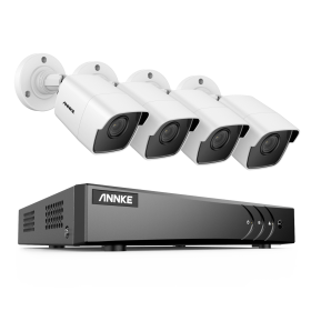 ANNK H.265+ 5MP Lite Ultra HD 8CH DVR CCTV Security System Outdoor 5MP EXIR Night Vision Camera Video Surveillance Kit (Color: 4 PCS Kits, Build-in HDD: nan)