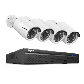 SANNCE 8CH 8MP HD POE Network Video Security System 8MP H.265+ NVR 30M EXIR Night Vision IP Camera CCTV Security Protection IP66 (Color: 5MP NVR Kit, Build-in HDD: nan)