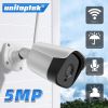 5MP Smart Outdoor Camera WIFI Waterproof CCTV Camera Security Outdoor Alarm TF Card Slot IP Cam Night Vision CamHi APP