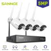 SANNCE 10CH 5MP WIFI Wireless Video Security System With 4X 5MP Outdoor Surveillance IP Camera Audio Recording AI Detection