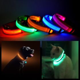 LED PET Safety Halo Style Collar (Color: GREEN, size: medium)