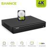Sannce H.265+ 16CH 8MP POE NVR Video Recorder Motion Detection 8K HD Security Surveillance Network Video Recorder For IP Camera