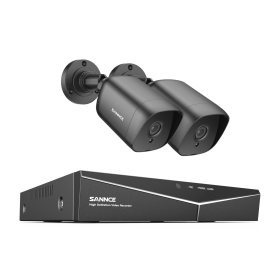 SANNCE 4CH DVR CCTV System 2PCS/4PCS 2MP IR Outdoor Security Cameras 1080P TVI CCTV DVR 1280TVL Surveillance Kit (Color: 2PCS Camera, Build-in HDD: 1T)