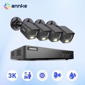 ANNKE 8CH 5MP Lite Video Security System CCTV Kit With 3K 4X 5MP Built-in mic Waterproof Surveillance Cameras 5 IN1 H.265+ DVR (Build-in HDD: nan)