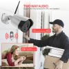 5MP Smart Outdoor Camera WIFI Waterproof CCTV Camera Security Outdoor Alarm TF Card Slot IP Cam Night Vision CamHi APP
