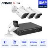 ANNKE 8CH 5MP Lite Video Security System 5IN1 H.265+ DVR With 4PCS 5MP Bullet Outdoor Weatherproof Surveillance Cameras CCTV Kit